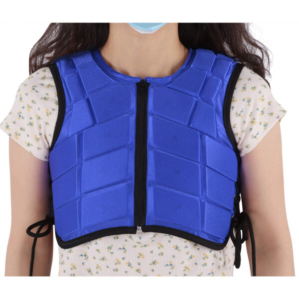 Kids Equestrian Vest Foam Padded Safety Horse Riding Protective Gear Body Protector BlueCM - Image 6