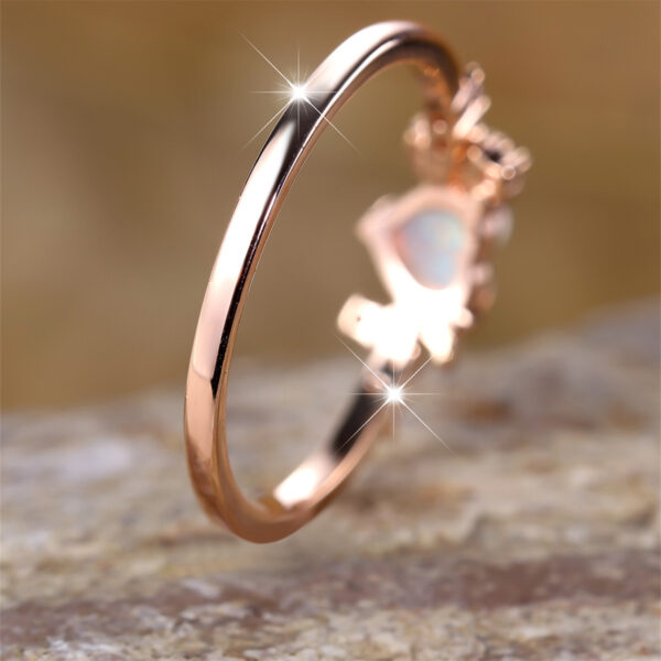 New Love Moon Three Claw Ring On Both Sides Simple - Image 10