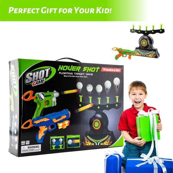 Shooting Games Toy For Age 6,7,8,9,10,Years Old Kids,Boys-Glow In The Dark Foam Blaster Toy With 10 Floating Ball Targets And 3 Foam Dart-Ideal Gift - Image 2