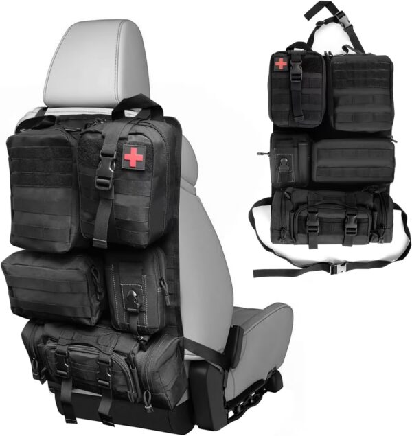 Universal Tactical Car Seat Back Molle Panel Organizer - Image 3