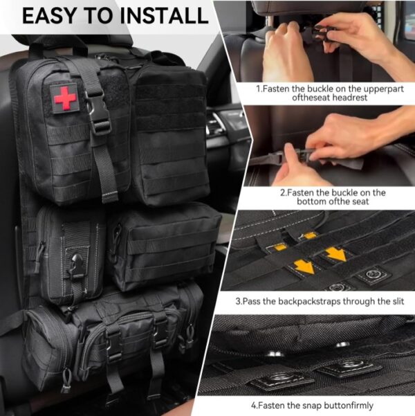 Universal Tactical Car Seat Back Molle Panel Organizer - Image 7