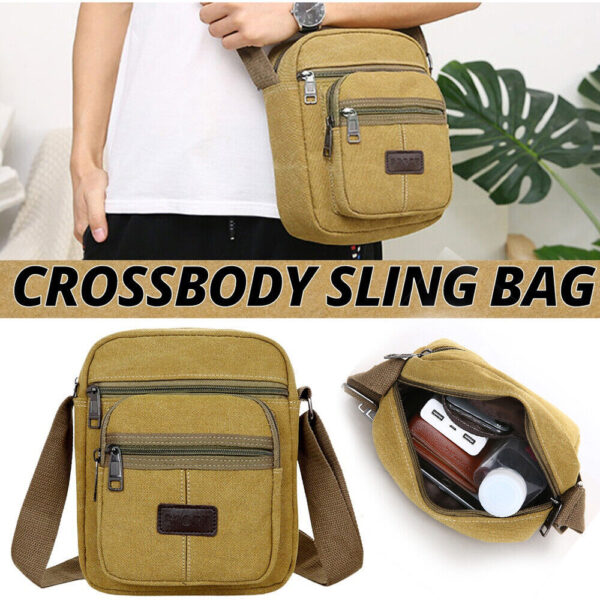 Crossbody Bag Canvas Bags Casual Shoulder Satchel Handbag Pouch Messenger Unisex - Image 7