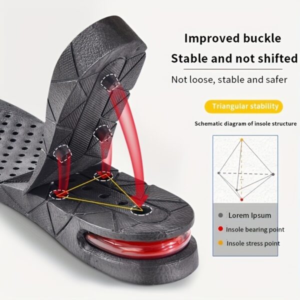 Invisible Height Increased Insole, Men Women Heel Lift Taller Shoe Inserts Pad Adjustable More Comfortable Supporting Insole For Unisex - Image 6