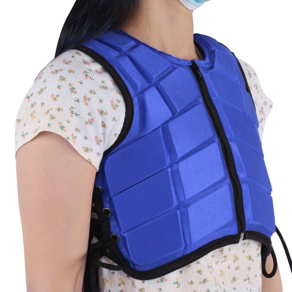 Kids Equestrian Vest Foam Padded Safety Horse Riding Protective Gear Body Protector BlueCM - Image 7