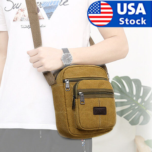 Crossbody Bag Canvas Bags Casual Shoulder Satchel Handbag Pouch Messenger Unisex - Image 8