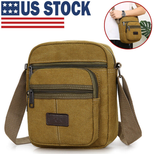 Crossbody Bag Canvas Bags Casual Shoulder Satchel Handbag Pouch Messenger Unisex - Image 10