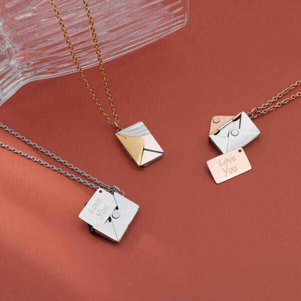 All-match Envelope Love Letter Necklace Simple Clavicle Chain - Image 3