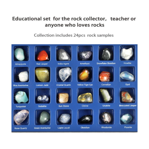 Rock For Kids 36 Pcs Rocks With Learning Guide, Gemstones  Crystals Kit Mineral Education Set Geology Science Toys Educational Gifts For Boys Girls Age  Above 6 Year Old - Image 10