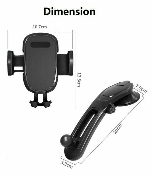 360 Rotatable Phone Mount Holder Car Dashboard Gravity Adjustable GPS Stand Rotating Car Phone Holder Universal Dashboard Mount Car Holder GPS Phone Stands Auto Accessories Car Phone Holder - Image 4